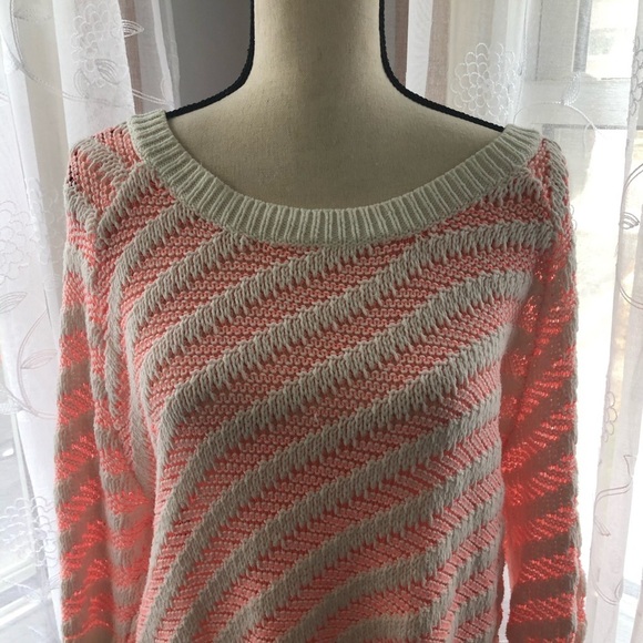 Juicy couture  orange/white striped sweater SZ M - Picture 4 of 10